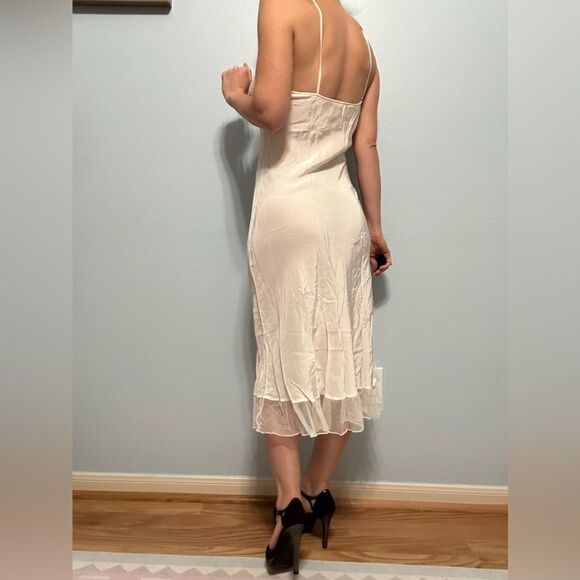 Thea Tewi Lingerie 40s Ivory Nightgown Slip Size 32 Hollywood Glam Wedding - Picture 2 of 16